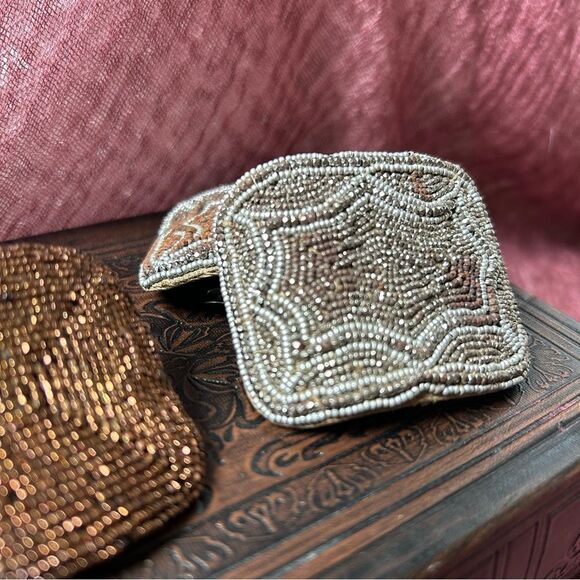 Vintage Victorian Art Deco 1920s Lot of Beaded Shoe Clips Made in France - Picture 7 of 8